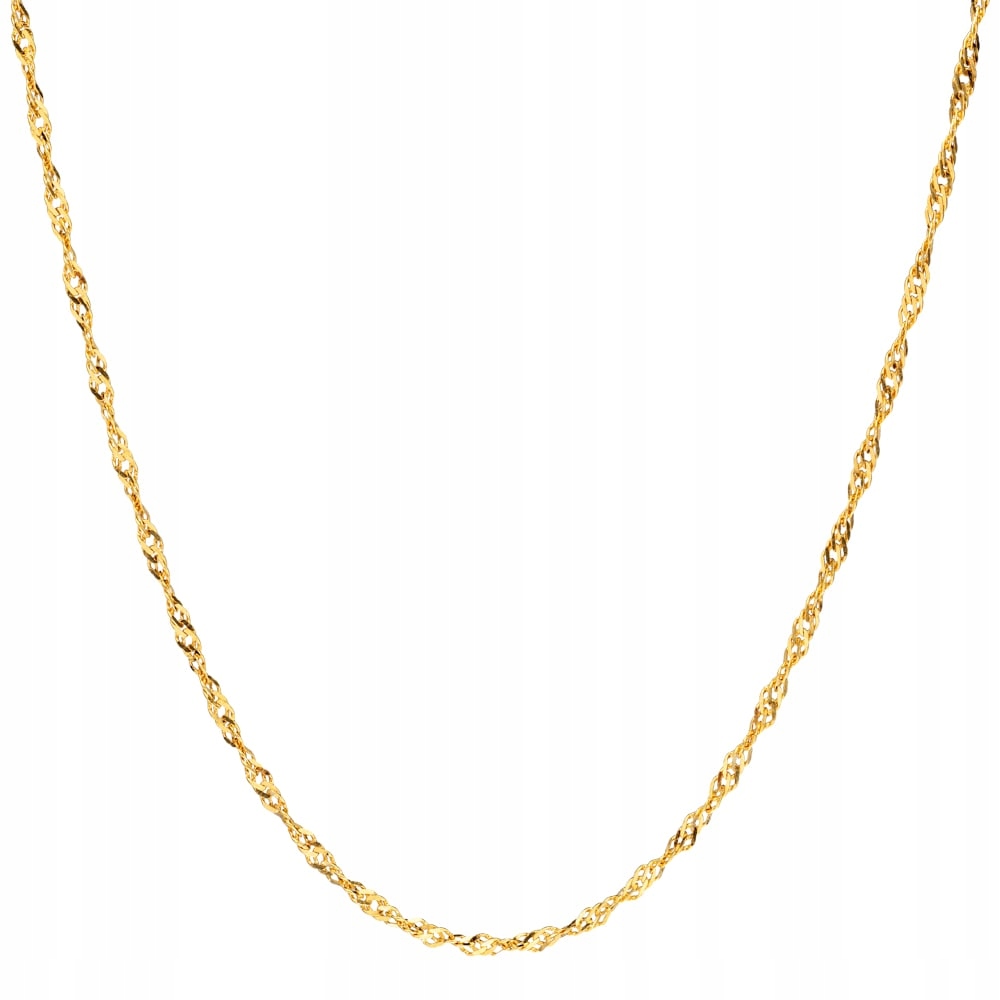 Złoty łańcuszek singapur próba 585 45 cm 1 mm 0,91 g Sadva
