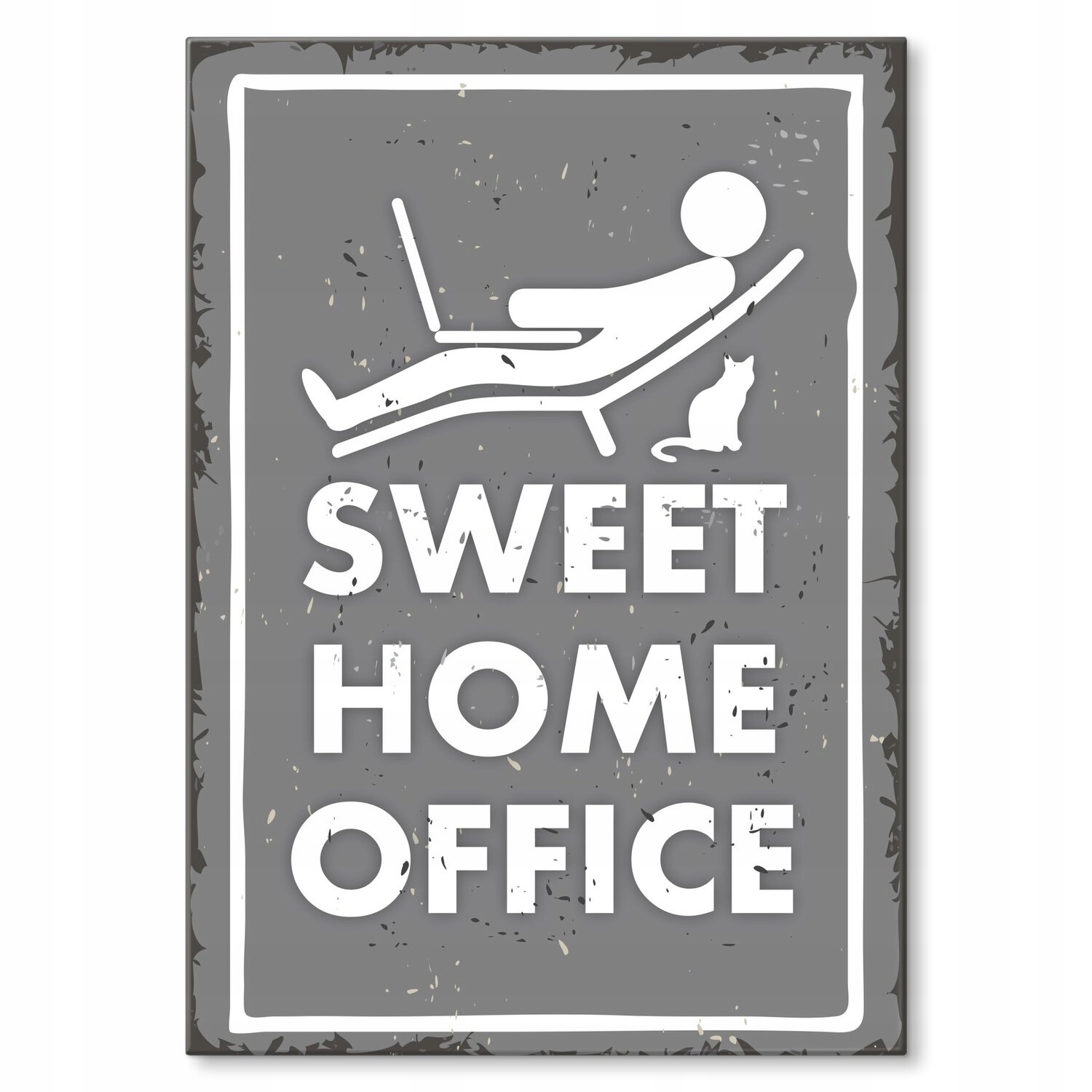 Kovový plakát Sweet home office Dárek 30 x 42 cm