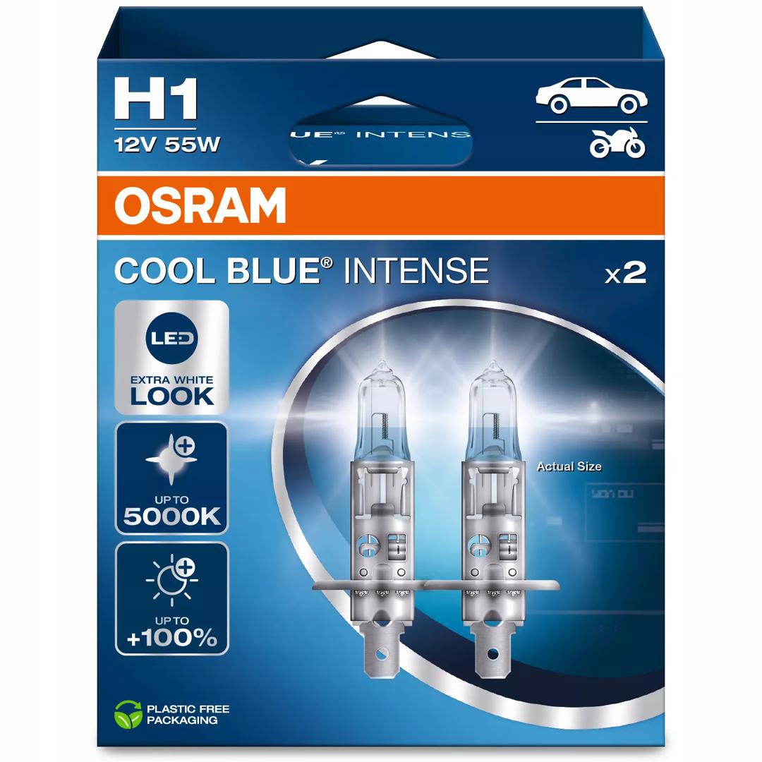 Osram H1 Cool Blue Intense Next Gen Nowa Generacja Białe Żarówki 5000K 55W