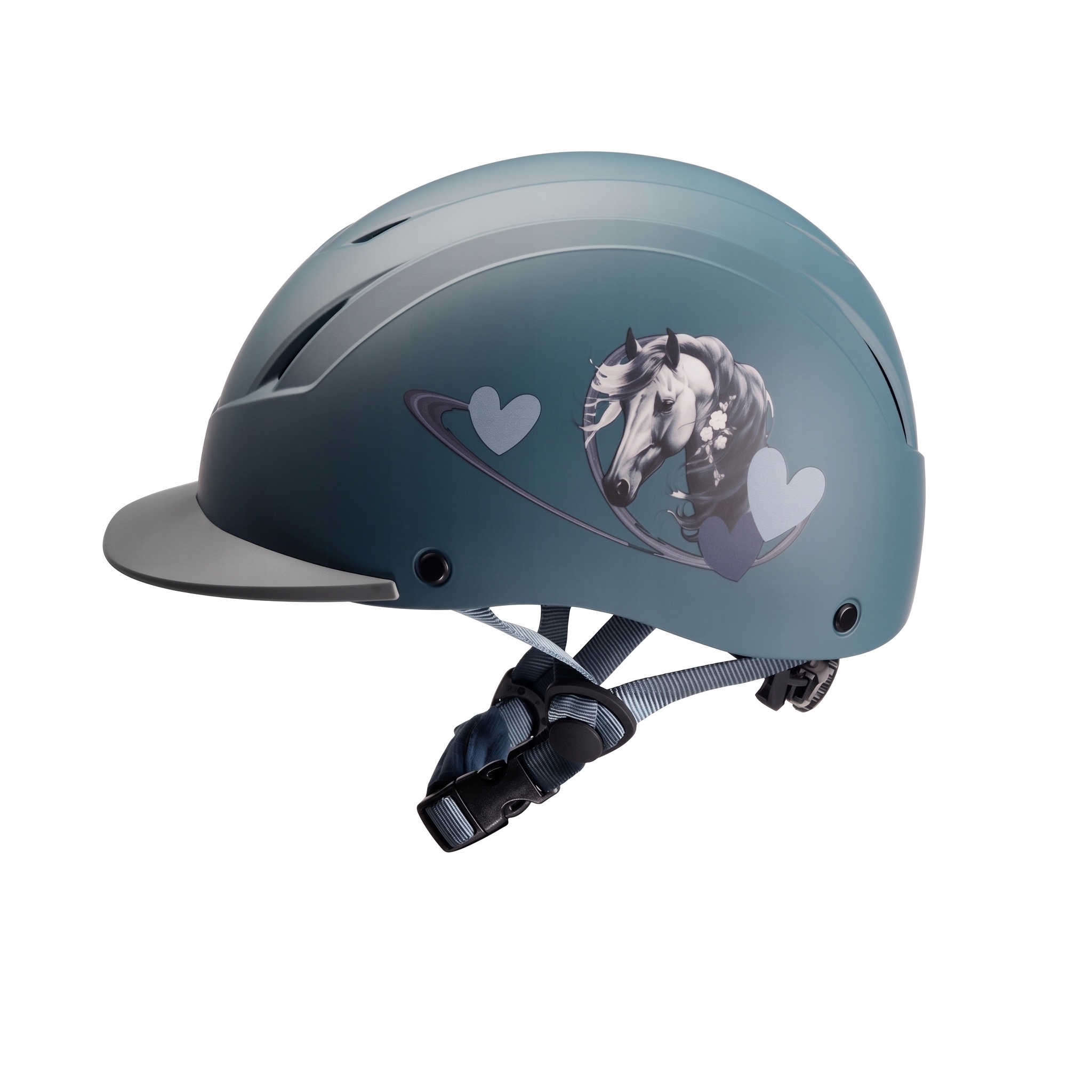 Niebieski Kask Jeździecki Protection X Regulowany Wentylacja 48 -52 cm Xs