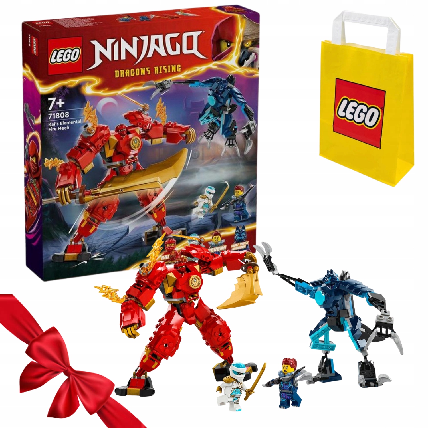 Zesatw Klocków Lego Ninjago Robot Ognisty Żywiołu Kaia 71808