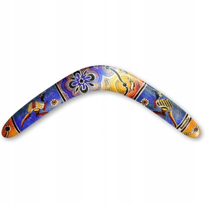Bumerang latający drewniany Aboriginal profesjonalny BoomerangFan