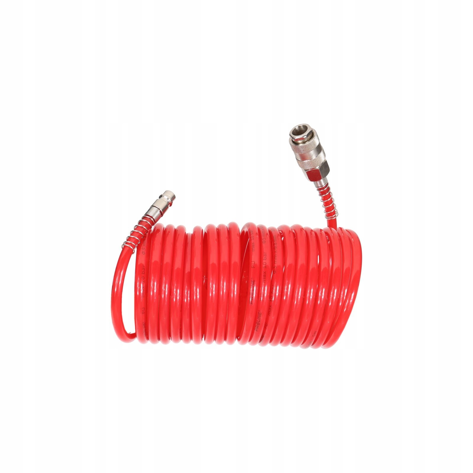 Spirálová Hadice Pu 10 M, 8X12 MM, 10 Barů, Rychlospojky Proline