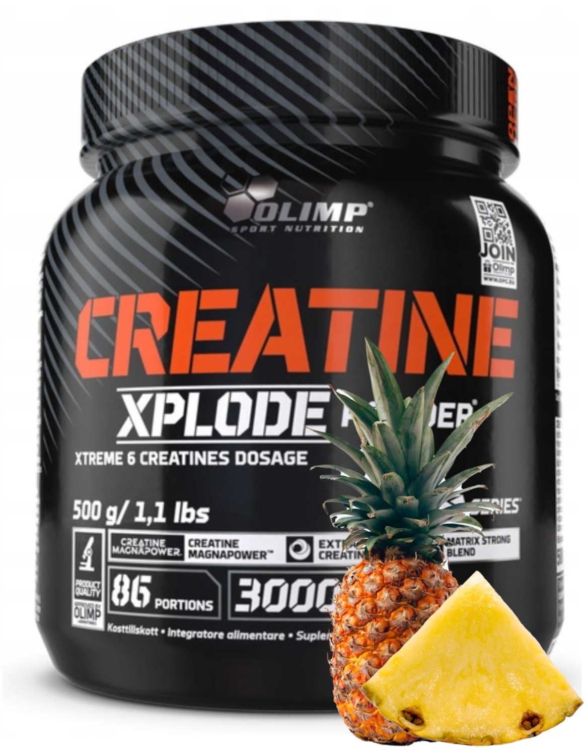 Olimp Creatine Xplode Powder 500g Ananas Kreatin Stack Kreatin Síla
