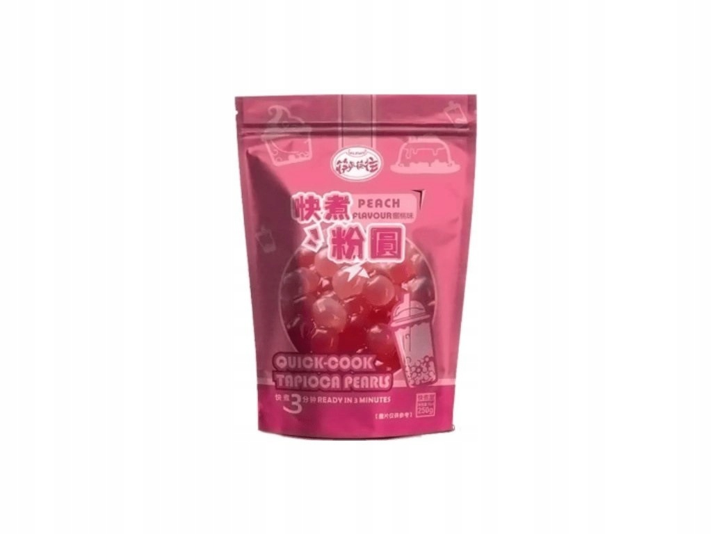 Levně Klkw Quick-cook Tapioka Pearls White Peach 250G Chn
