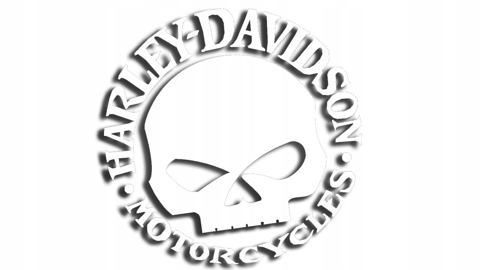 

Naklejka Harley Davidson skull biała