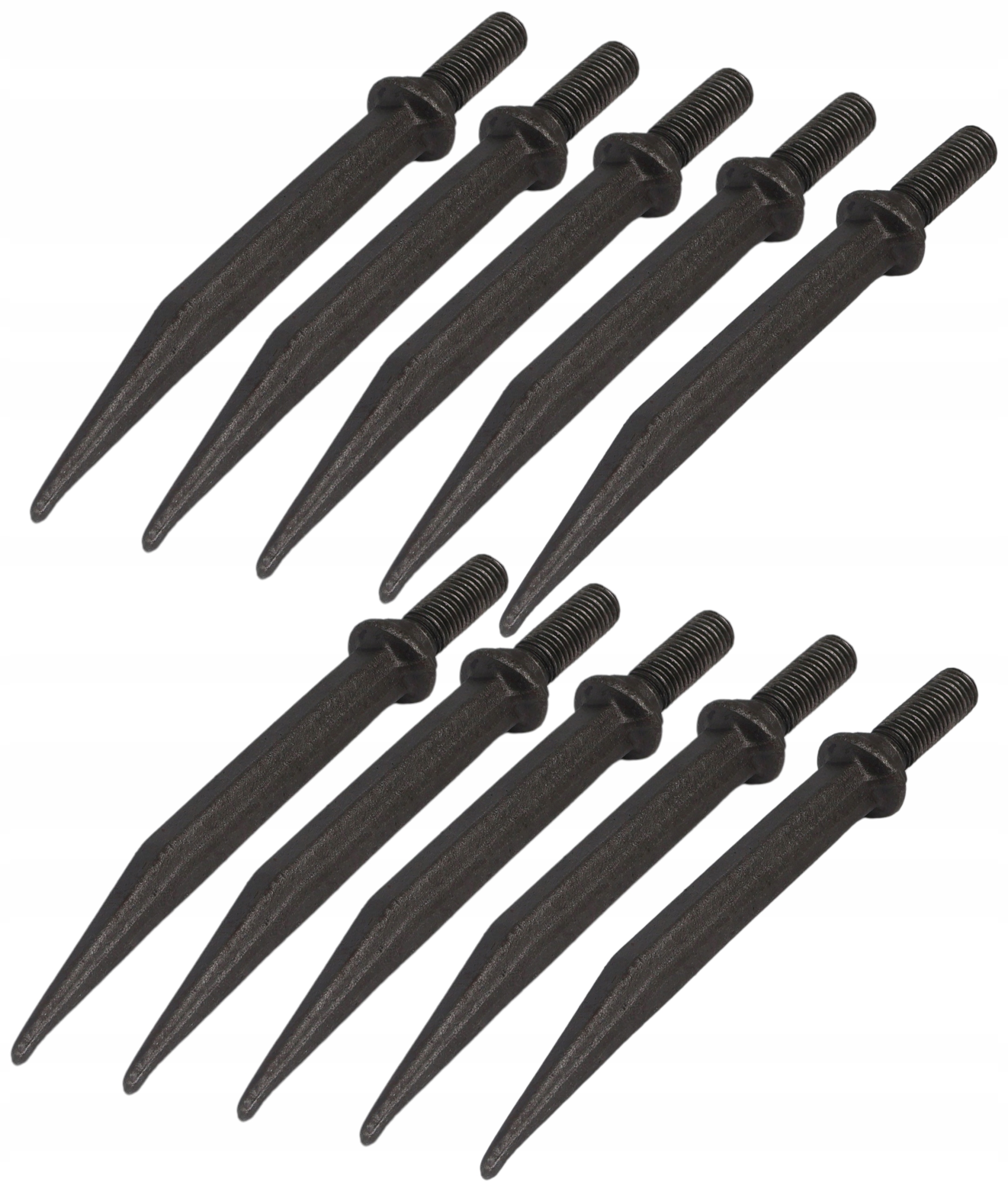 10x Zub Polní Brány Rovný 20x210 Závit M20