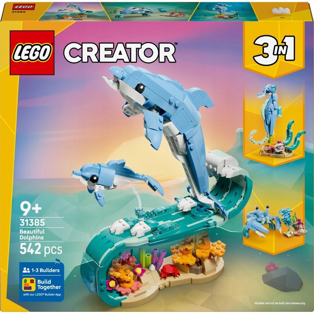 Lego Creator Mořská zvířata: krásný delfín 3v1 31385