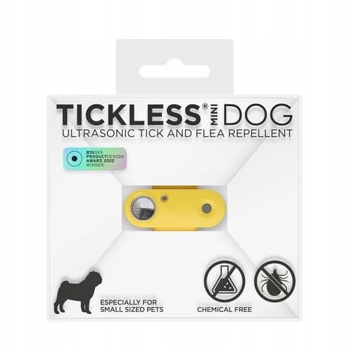 Levně Tickless Mini dog Nabíjecí ultrazvukový odpuzovač klíšťat a blech Marigold