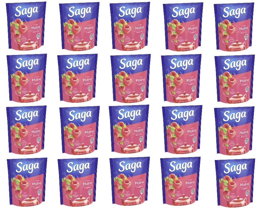 20x 20tb Saga herbata owocowa Malina Karton