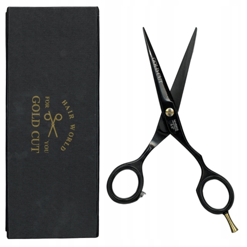 Gold Profesionální Kadeřnické Nůžky Half Set Black NHSB55 Pouzdro 5,5"