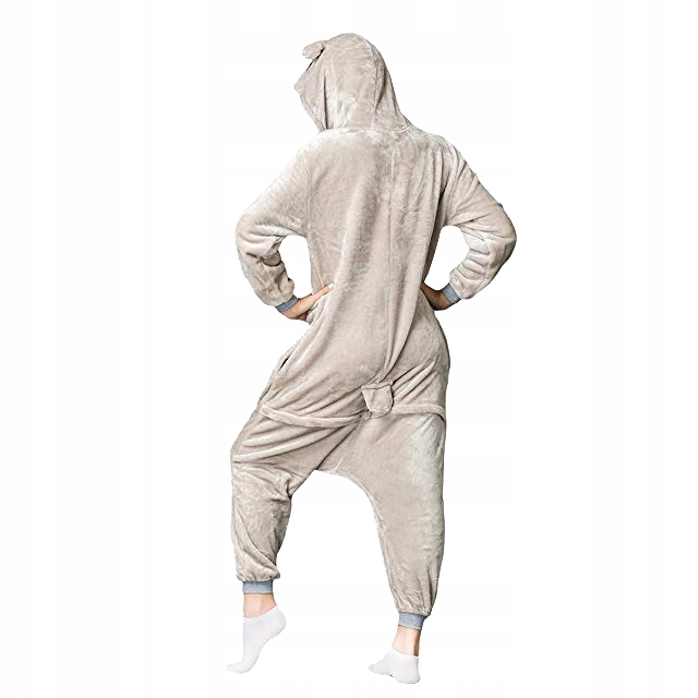PIŻAMA KIGURUMI KOSTIUM ONESIE SZARA KOALA PRZEBRANIE KOMBINEZON roz.M Linia regular