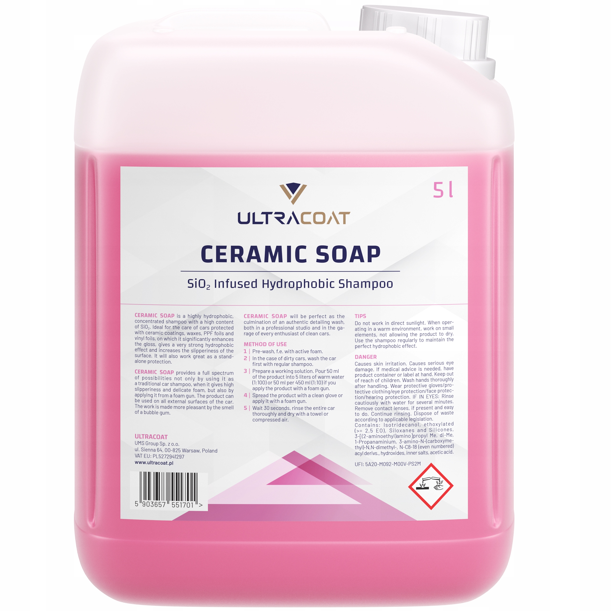 Ultracoat Ceramic Soap Autošampón s prídavkom SiO2 5L