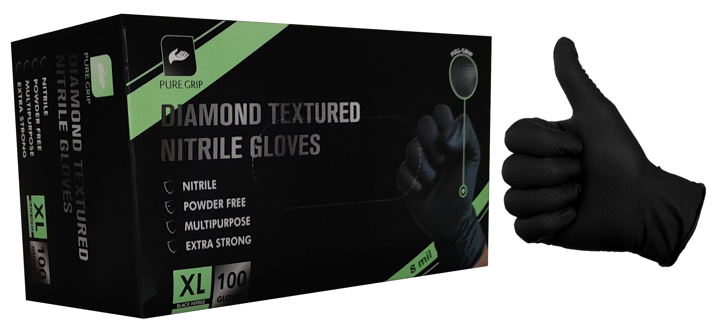 Rękawice nitrylowe PURE GRIP 50 par warsztatowe