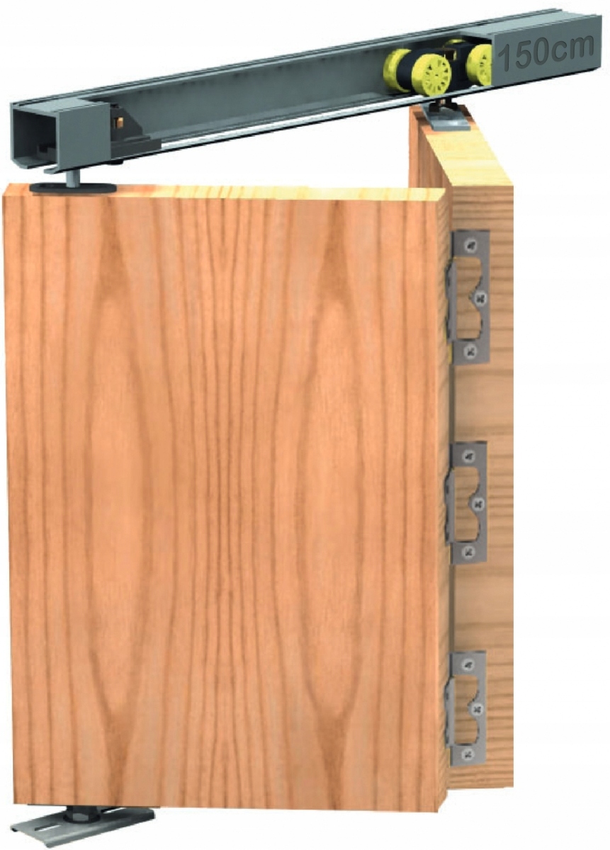Zestaw okuć drzwi składanych harmonijkowych Herkules Plus 1500mm/40kg