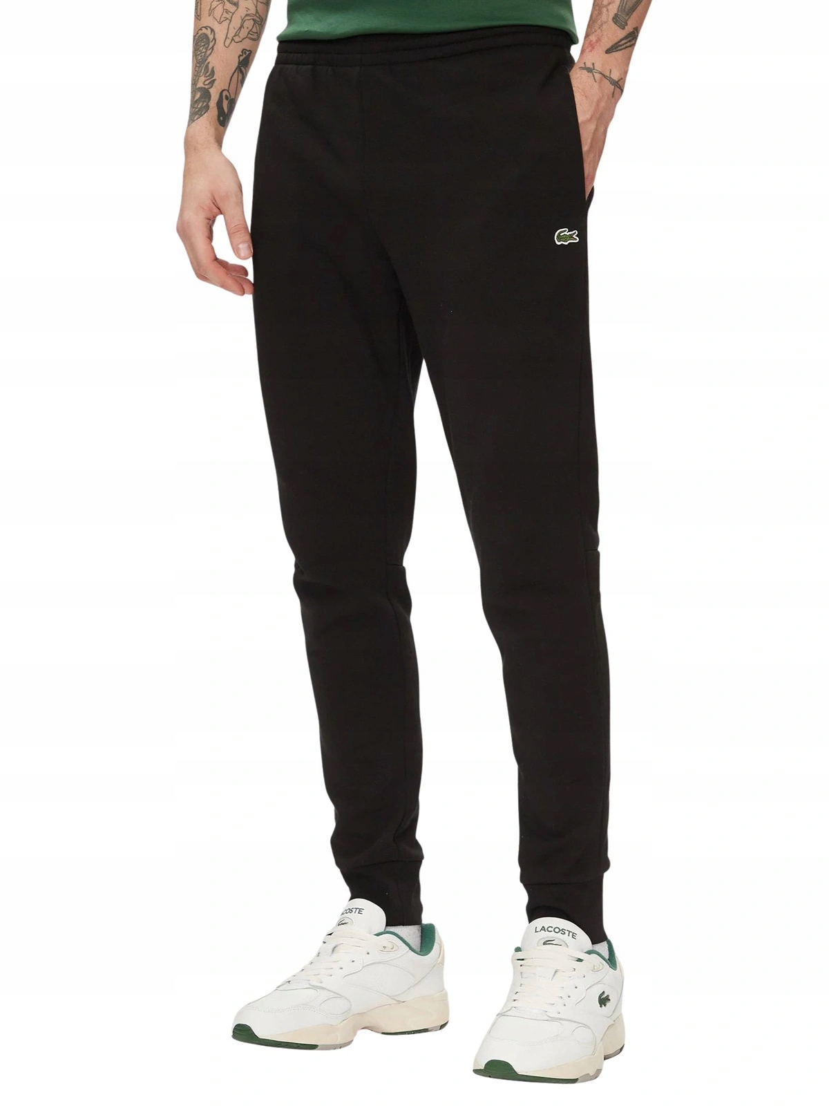Lacoste Pánské černé teplákové kalhoty XH9624 Slim Fit Bavlněné vel M