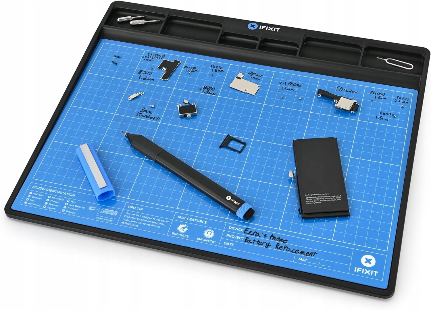 iFixit FixMat magnetická servisní podložka s popisovačem 25x30 cm