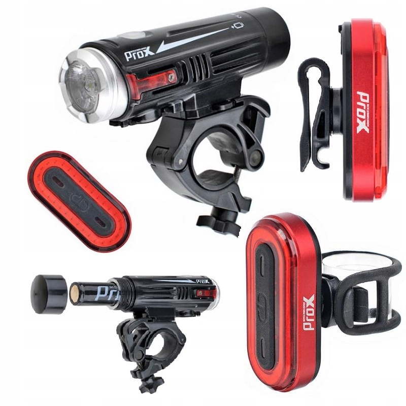 Osvětlení Na Kolo Prox Crater Set Přední 880Lm Zadní 50Lm Usb Komplet