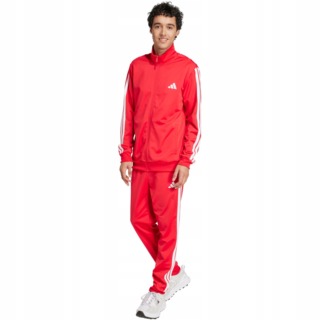 Teplákovka pánský adidas Sportswear Basic 3-Stripes Tricot červený JX8731 M