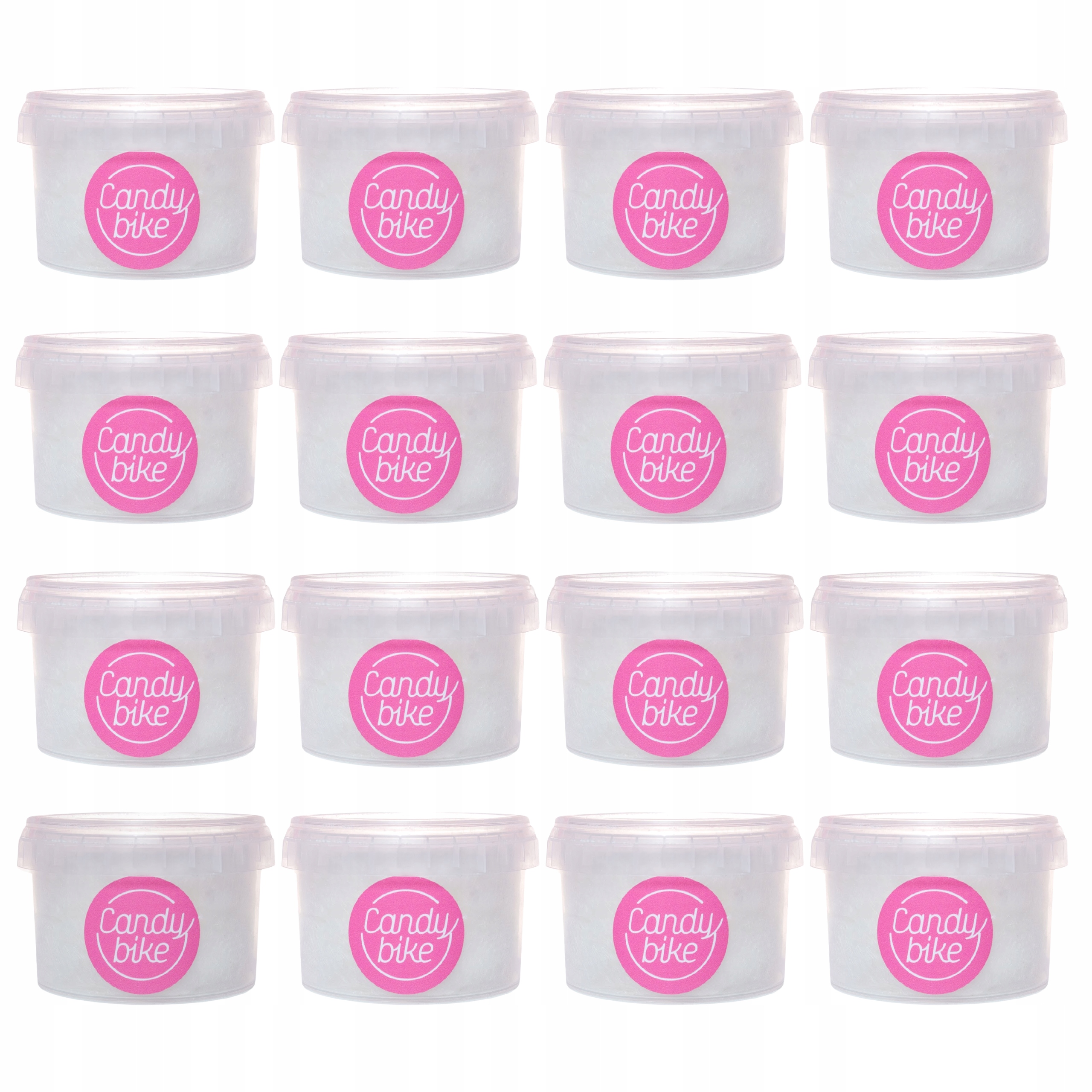 Levně 18 x Cukrová vata bílá 280 ml v kelímku jako Dárek jako sladkosti nadýchaná