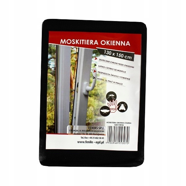 

Moskitiera Okienna 130X150CM Na Okno Siatka Czarna