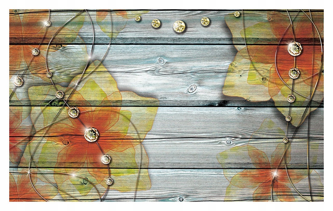 Fototapeta Květiny strom geometrie a krystaly na šedém pozadí 254x184 lepidlo