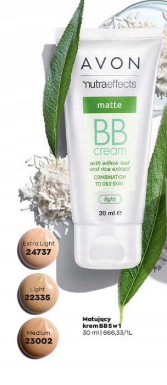 AVON Nutra Effects Matujący krem BB 5w1 Medium Marka Avon