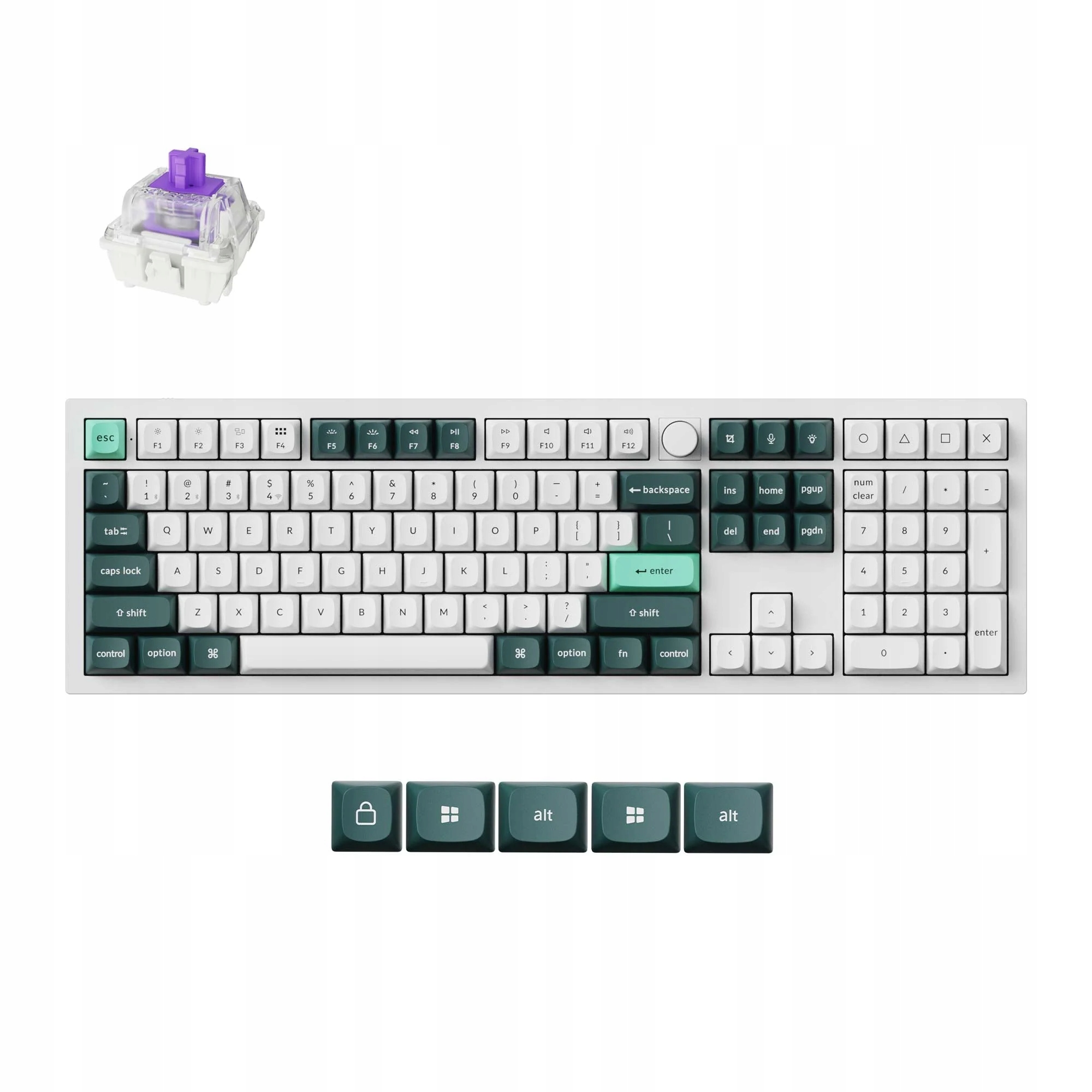 Keychron Q6 He Qmk Bezdrôtová magnetická mechanická klávesnica Q6H-P1