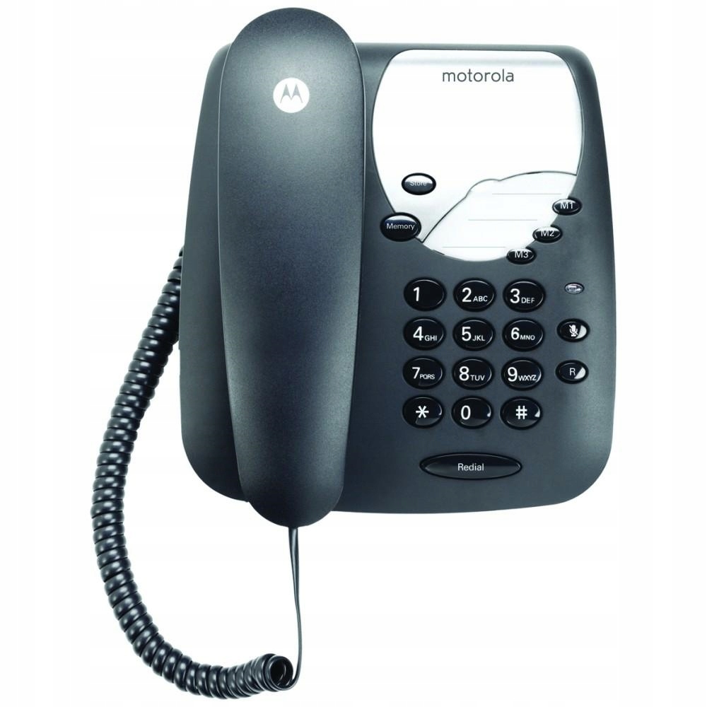 Stolní telefon Motorola CT1 černý nástěnný s potlačením hluku mikrofonu