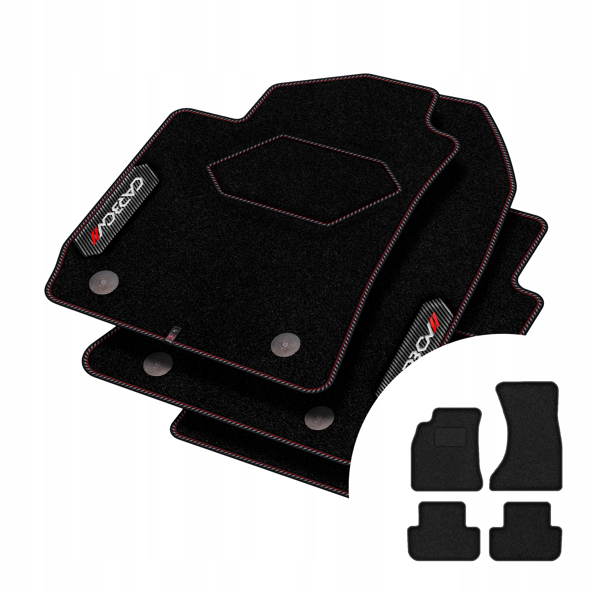 Koberce Carbon pro Audi A4 B8 2008-2015