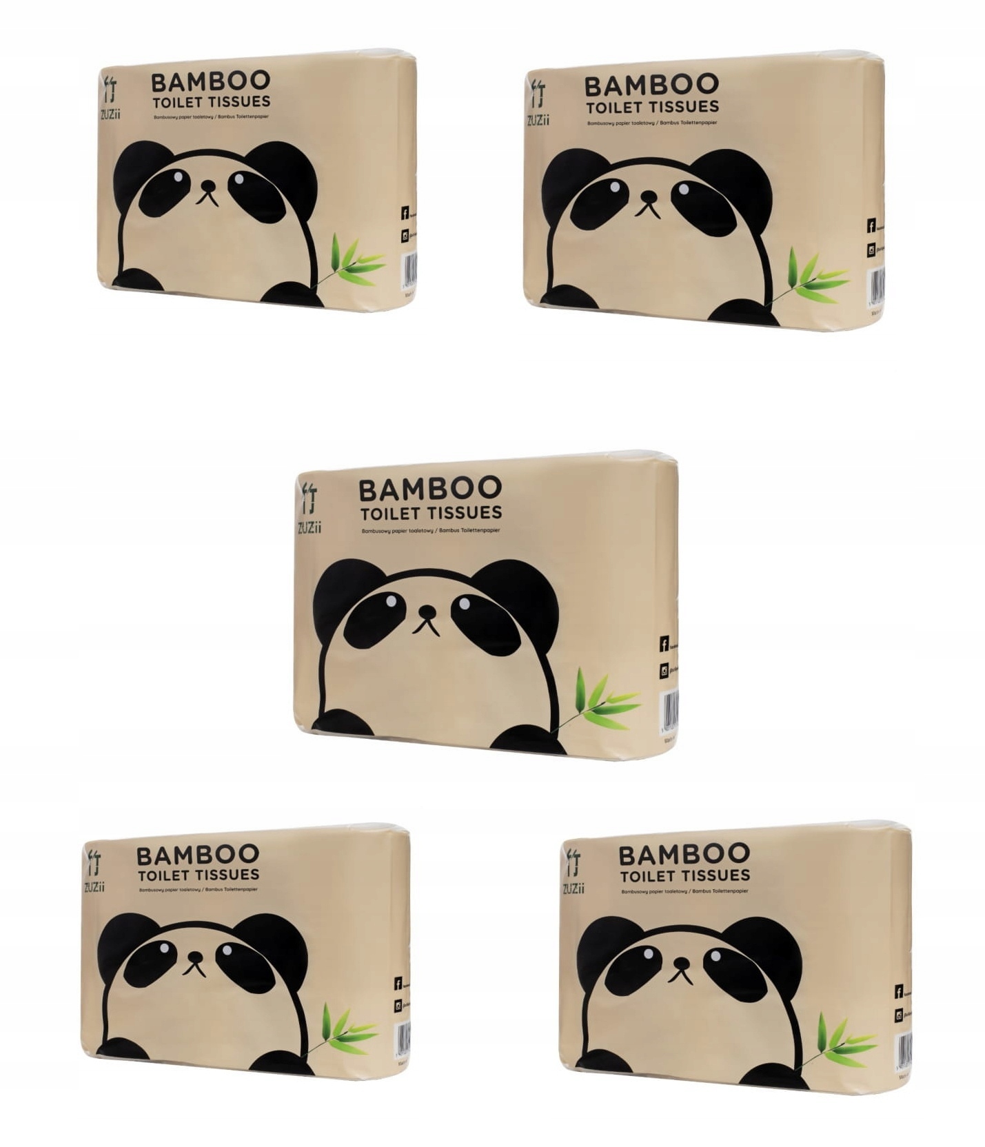

ZUZii 5xpapier toaletowy bambusowy Eko Eco