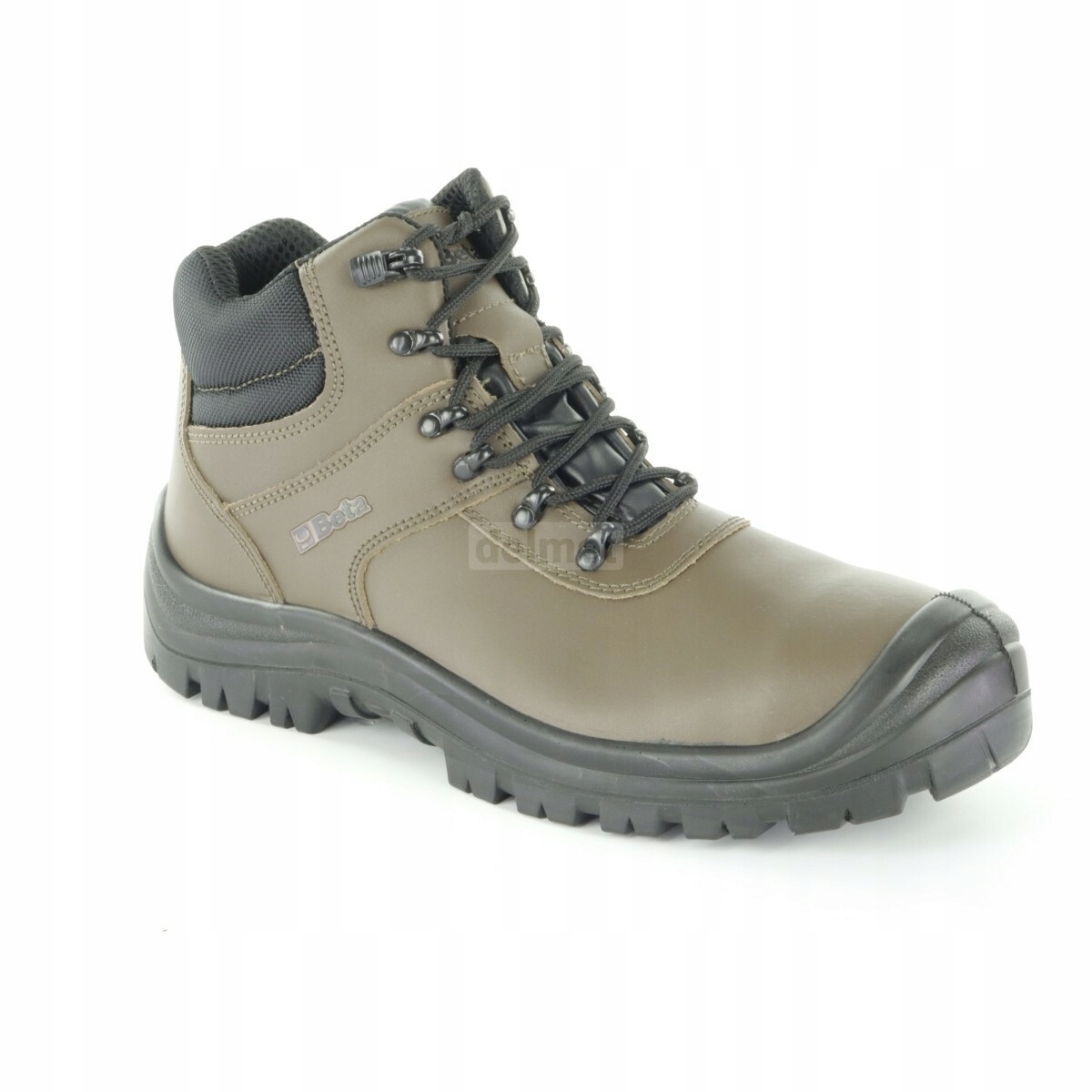 Trzewiki robocze S3 z nubuku brązowe podnosek polimerowy wkładka antyprzebi