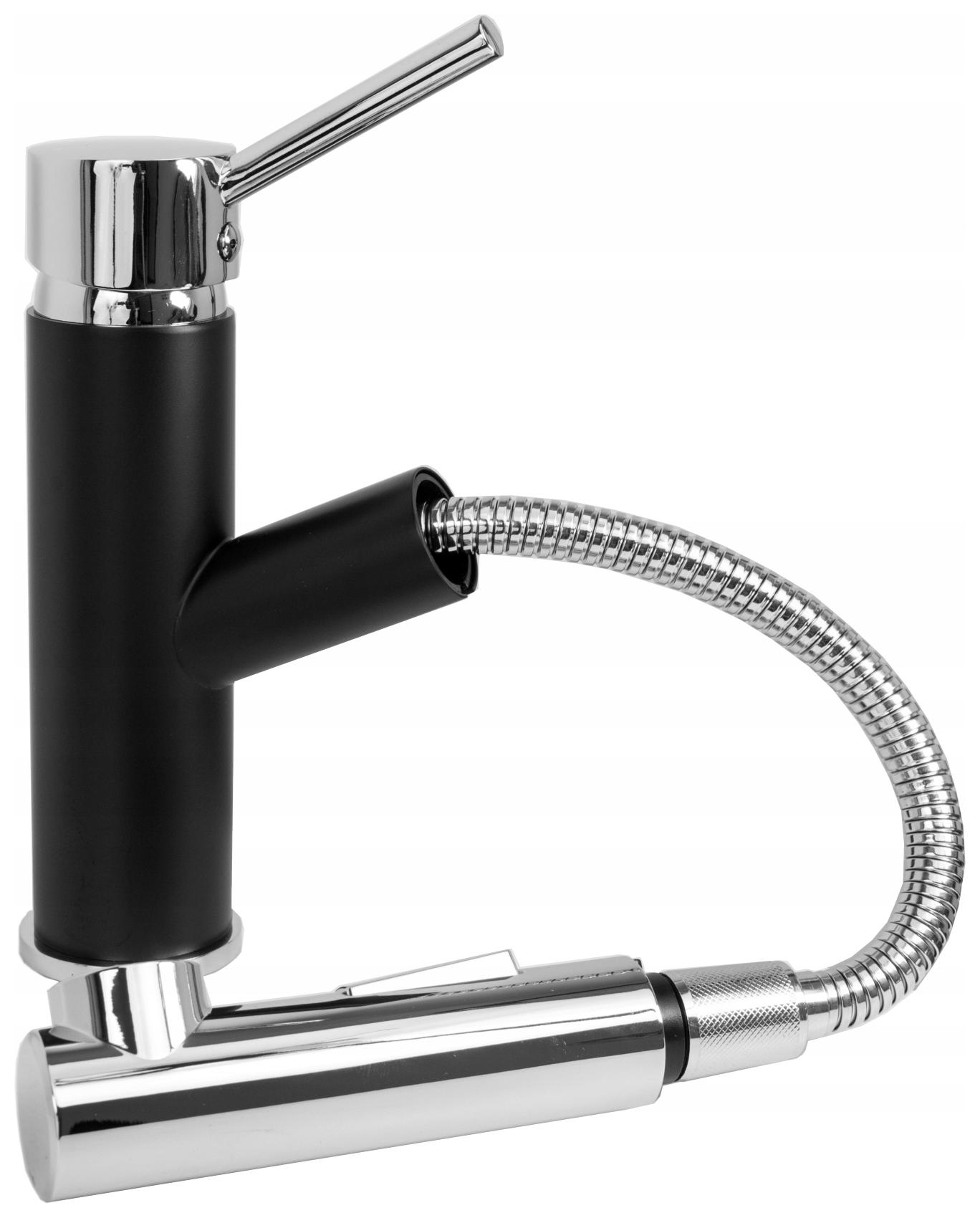 Čierna Výsuvná Kuchynská Batéria Do Umývadla Cado Kuchynský Kohútik