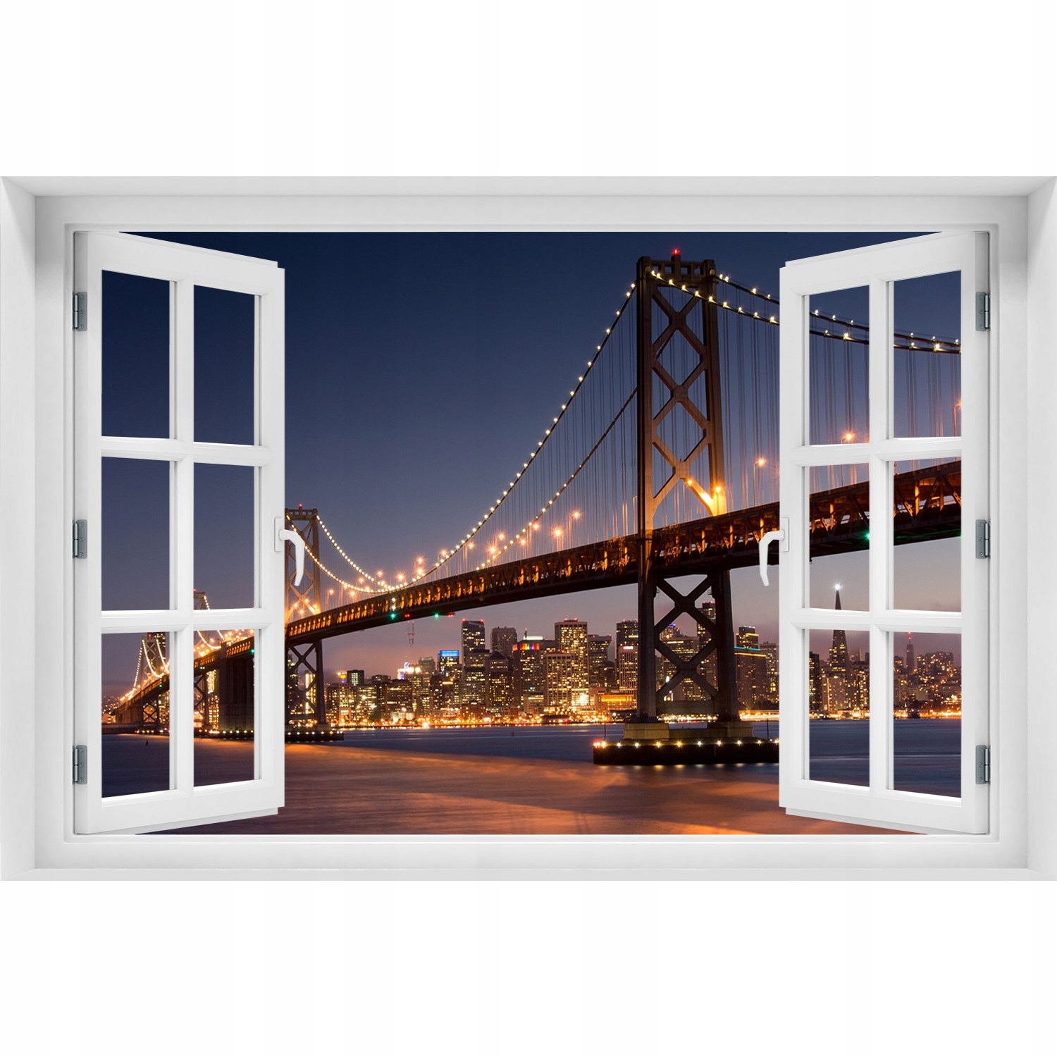 

Naklejka na ścianę 3D Okno Most San Francisco