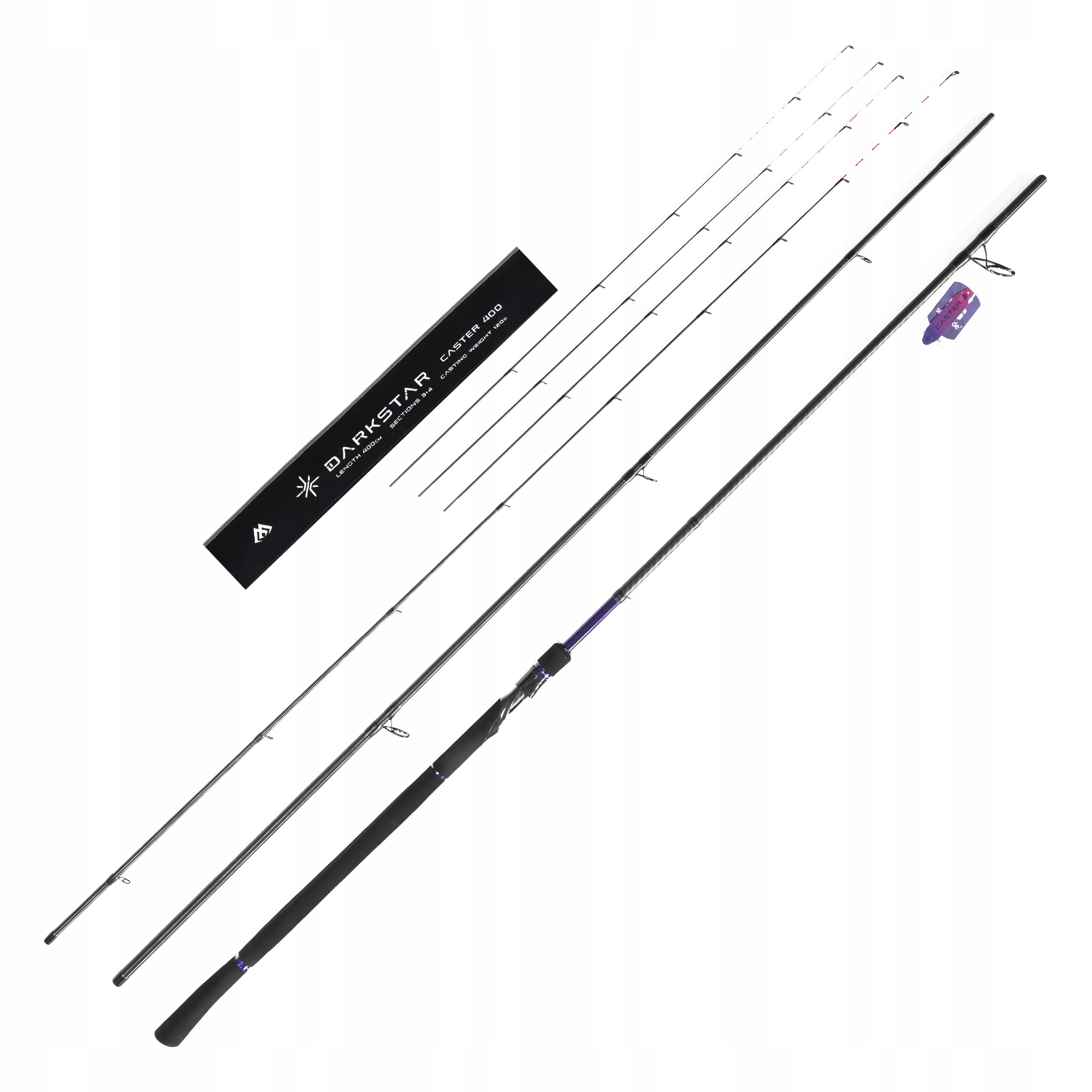 Wędka feederowa Mikado Darkstar Caster 4.00m 1-120g 4 szczytówki węglowe