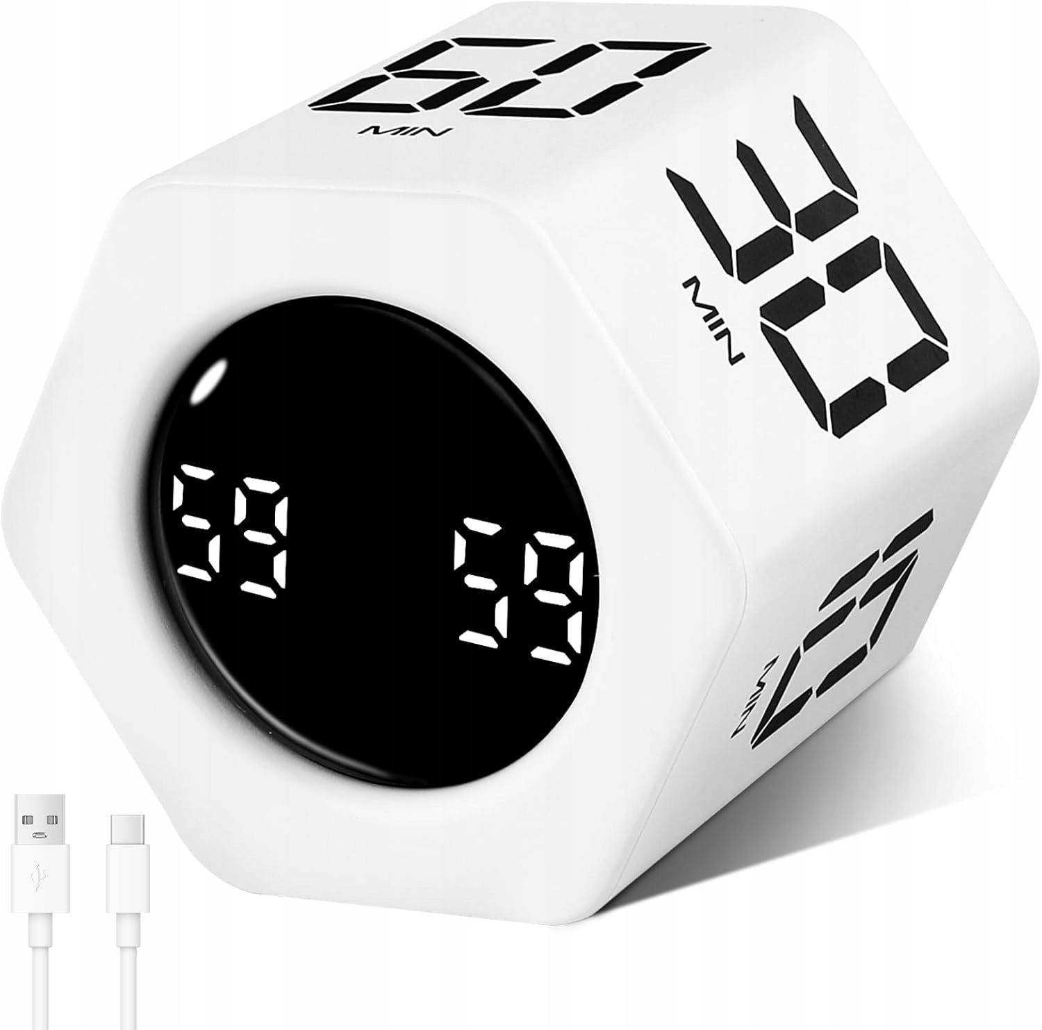 Kuchyňská minutka šestiúhelníková digitální elektronická 60 minut do kuchyně