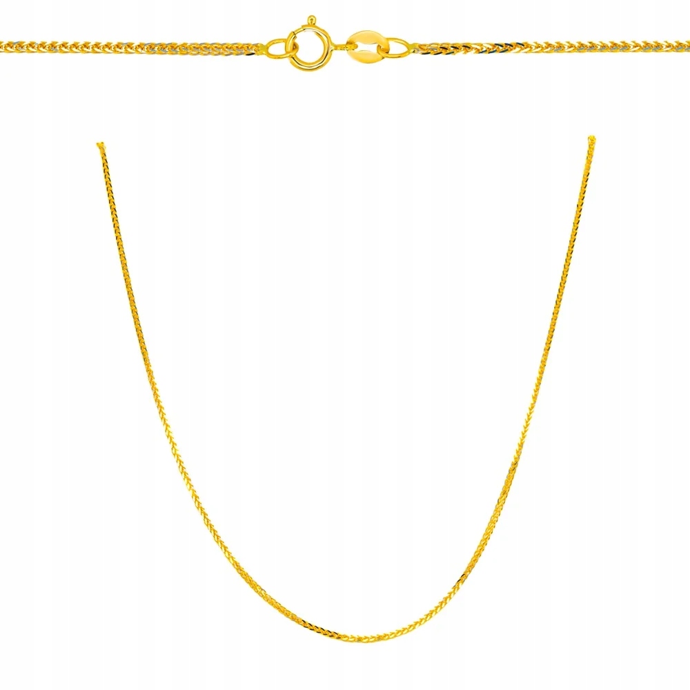 Złoty łańcuszek lisi ogon 45cm złoto próby 585