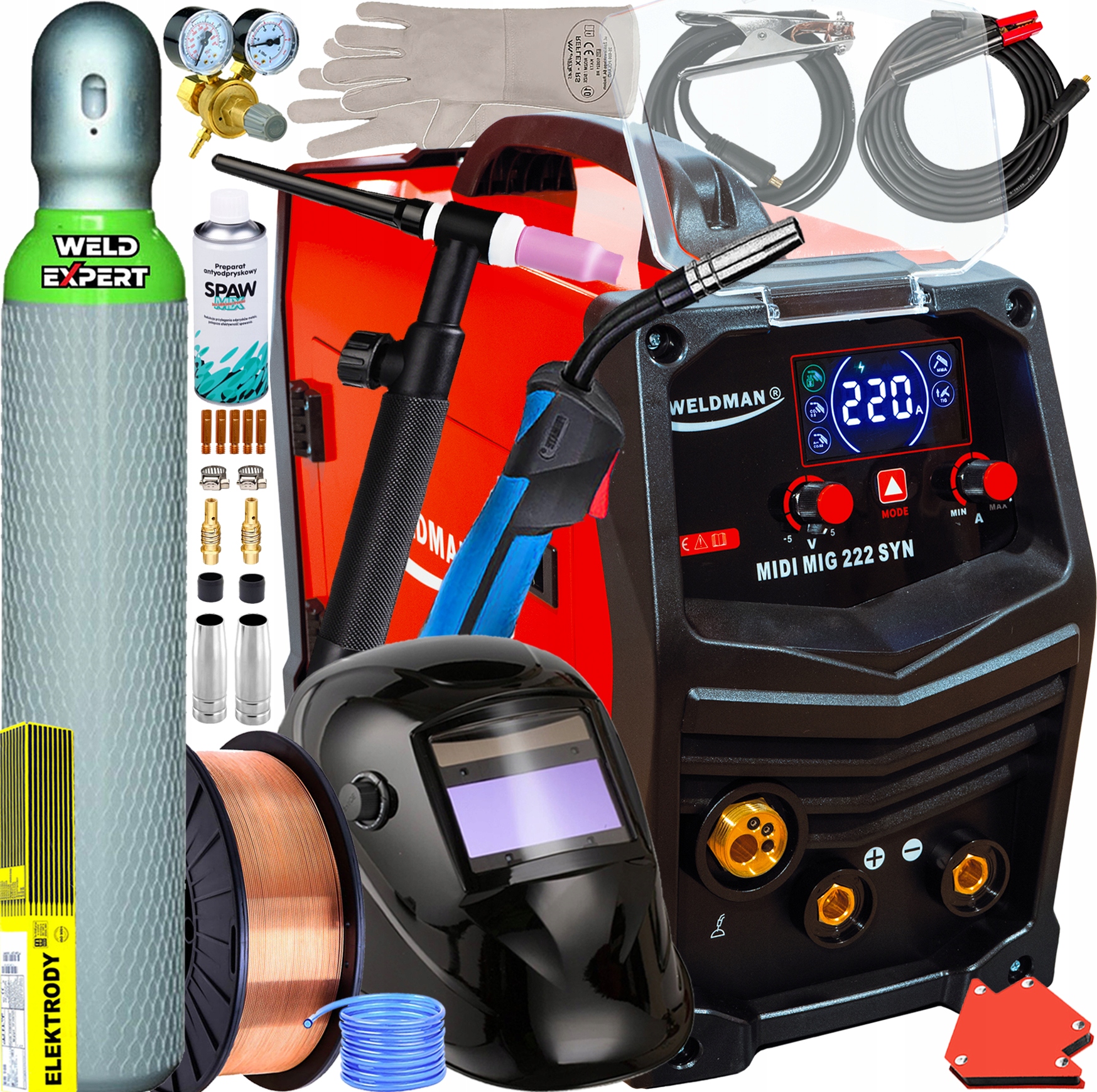 

Spawarka Weldman MIDI Mig 222 Synergia 220A Tig