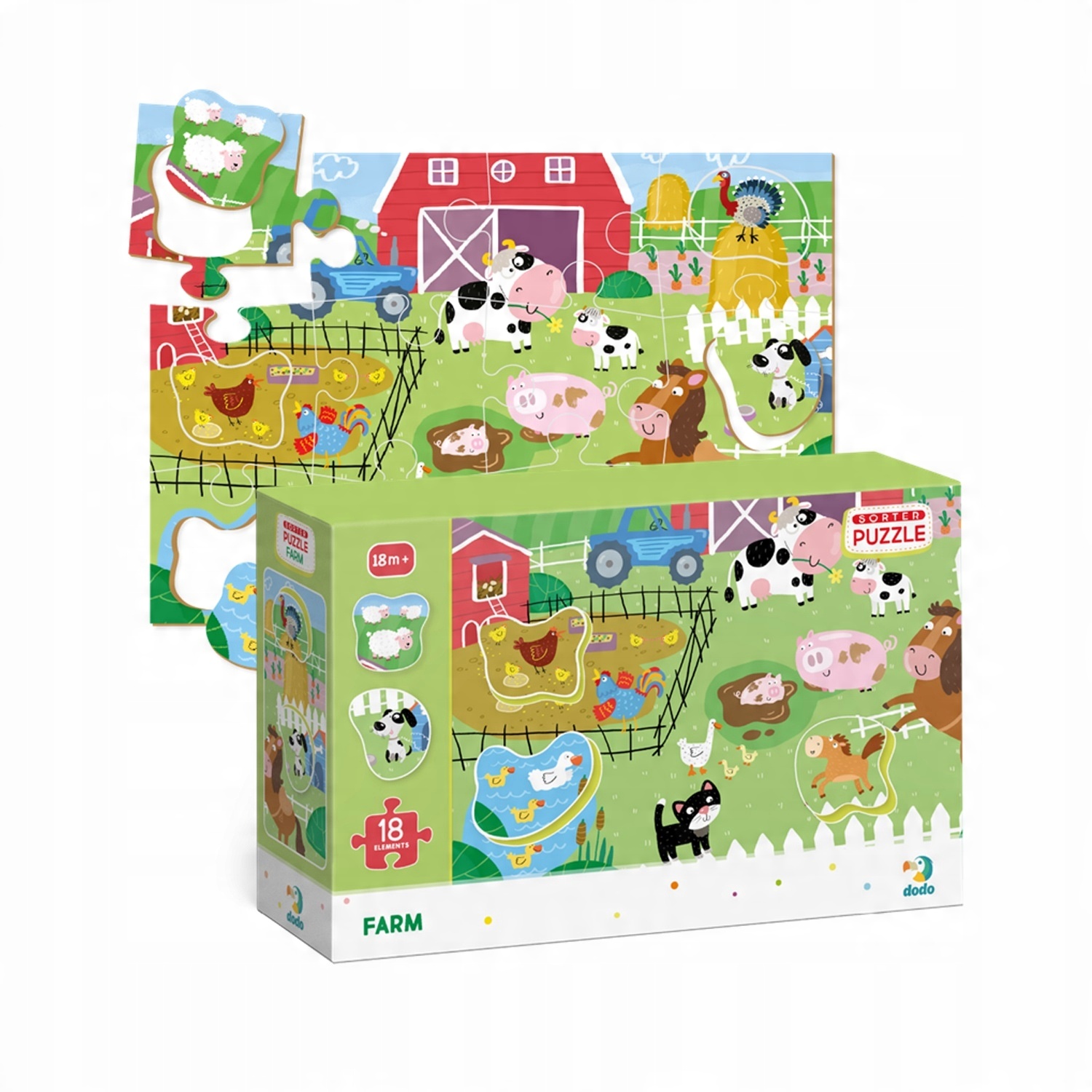 

Puzzle Sorter 18 el. Farma DOP300161