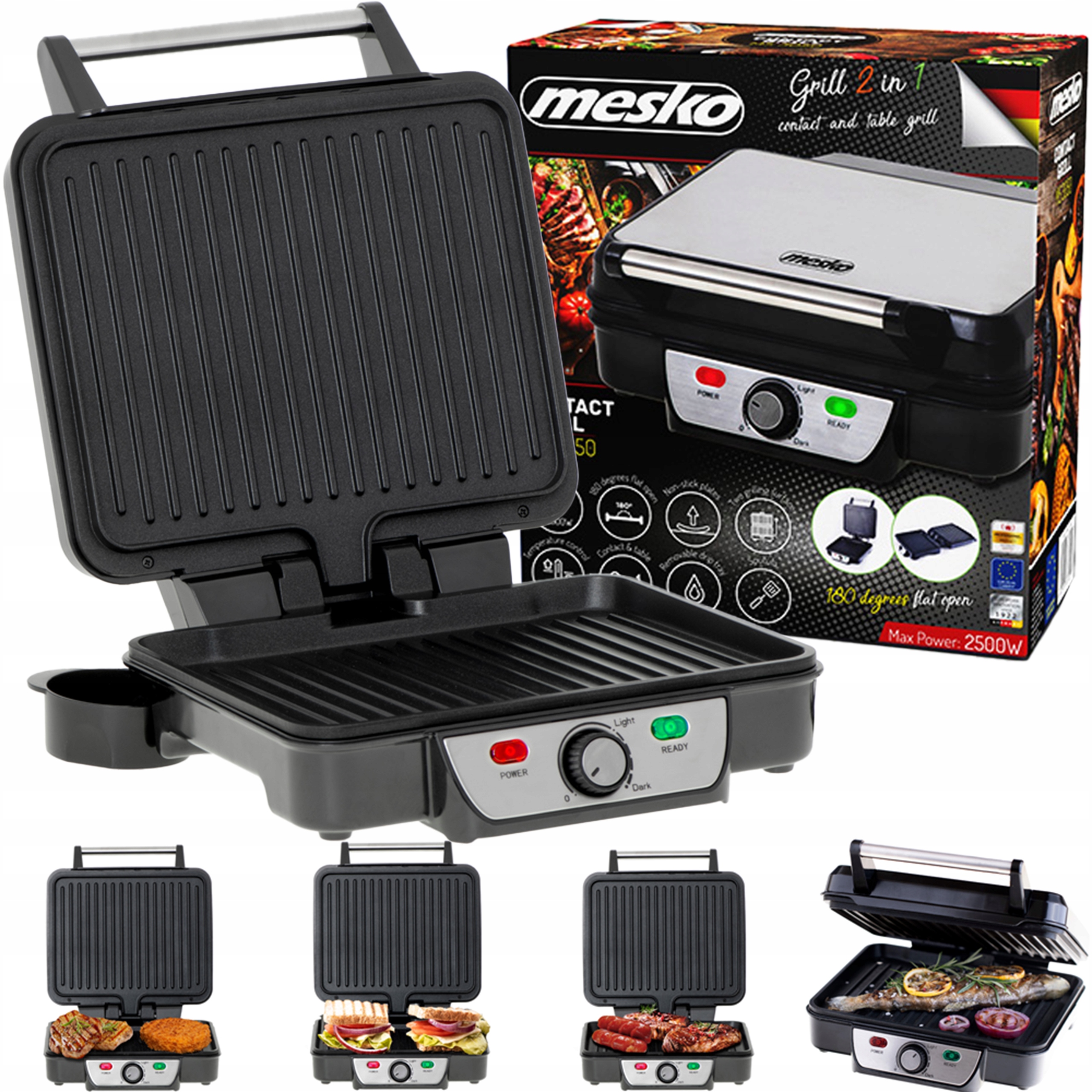 

Mocny Grill Elektryczny Opiekacz Panini Rozkładany