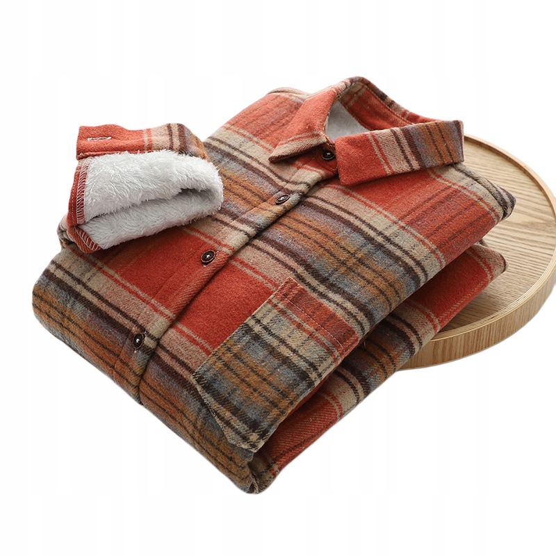 KURTKA KOSZULOWA OCIEPLANA KOSZULA W KRATĘ POLAR