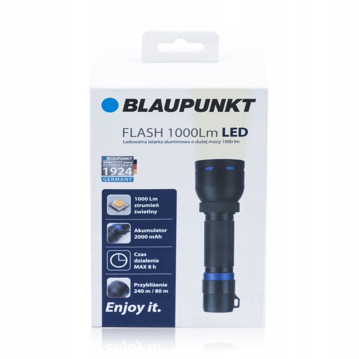 Светодиодный фонарик PATROL BLAUPUNKT супер яркий 1000lm