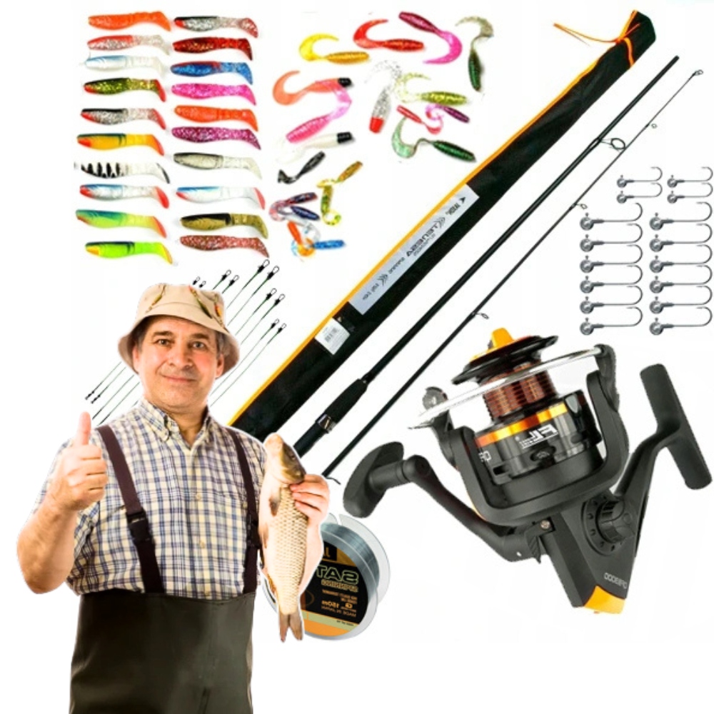 rybářský Set Spinning jaxon Prut 2,4 m naviják Příslušenství