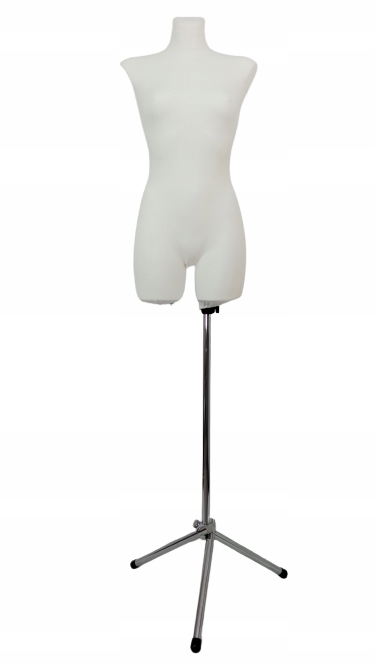Dámská krejčovská figurína 34/36 Bílý xs stojan kovový trojnožkový dx