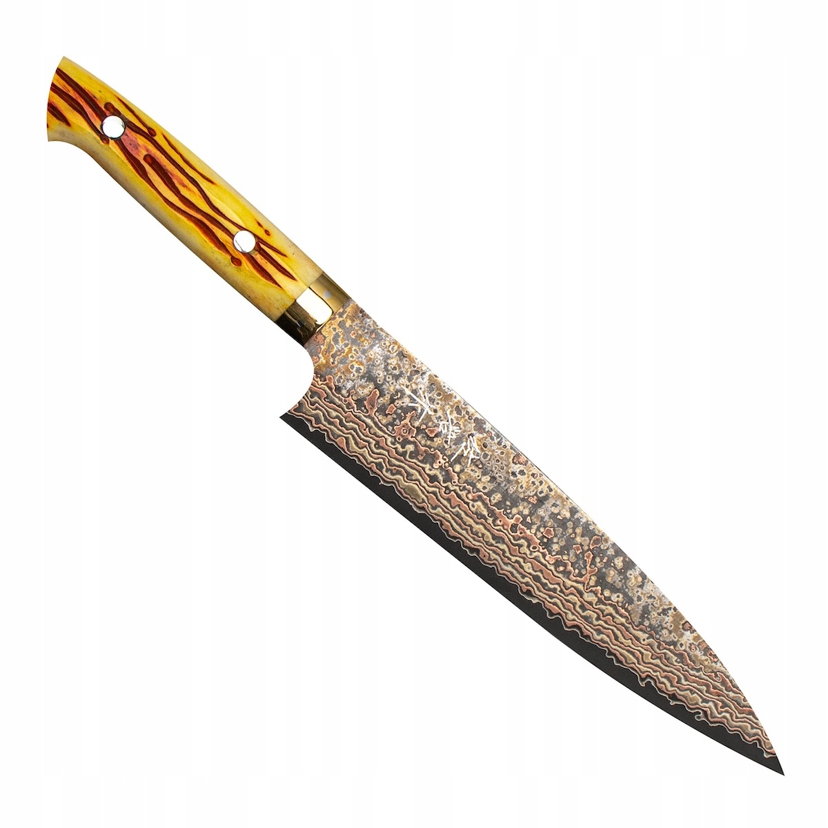 Takeshi Saji Obb Bl Ručne kovaný VG-10 Color japonský nôž šéfkuchára 21 cm