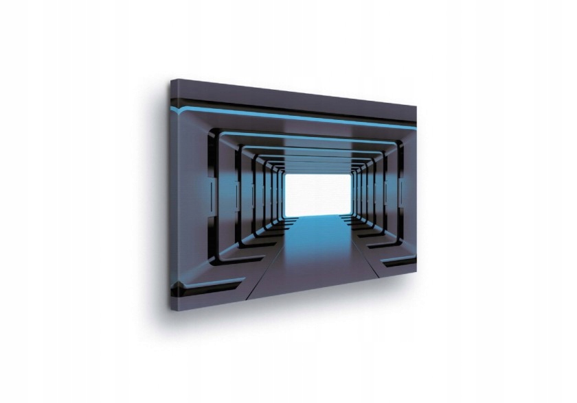 Obraz 80x60 Futuristický tunel technologie perspektiva geometrie