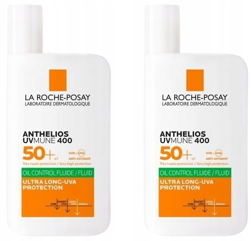 2x La Roche-posay Anthelios Uvmune 400 Fluid SPF50 50 ml
