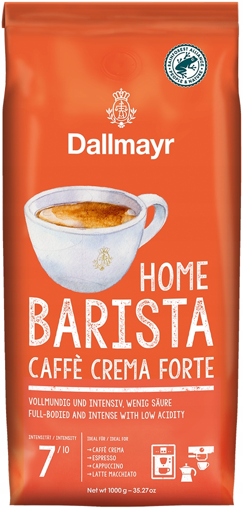 Levně Dallmayr Home Barista Caffe Crema Forte káva zrnková káva 1 kg