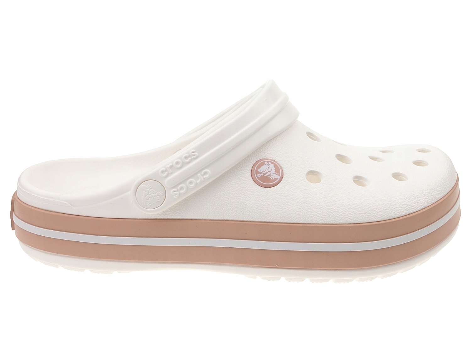 Klapki Crocs Crocband 11016-1WE white, pink caramel 37/38