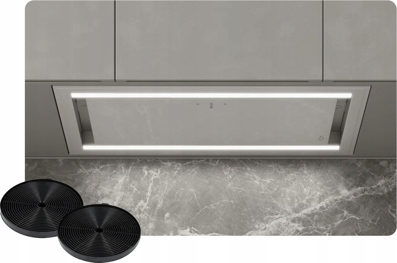 Okap Ciarko Design Duo Biały 74cm Podszafkowy Booster CDZ7405B